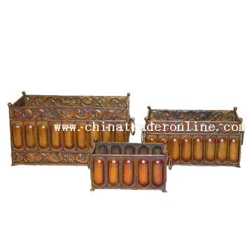 Iron Rect. Planter from China